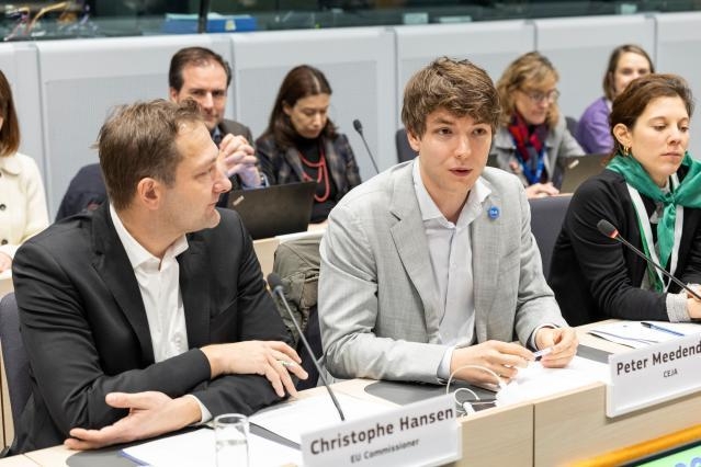Policy dialogue between Christophe Hansen, European Commissioner, and young people